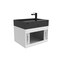 Castello Usa Amazon 24-inch White Vanity Set with Black Top and Black Handles CB-MC-24W-BL-2056-BL - alternate 6